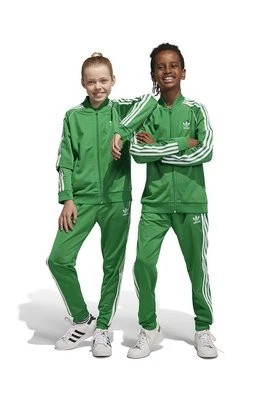 Zdjęcie produktu adidas Originals spodnie dresowe dziecięce kolor zielony z aplikacją