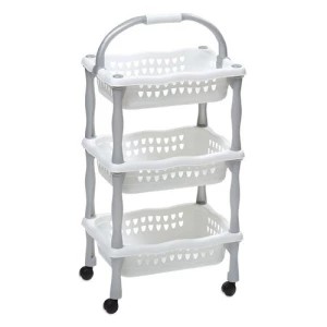 Zdjęcie produktu Aldotrade Regał mobilny Beng 3,  biały