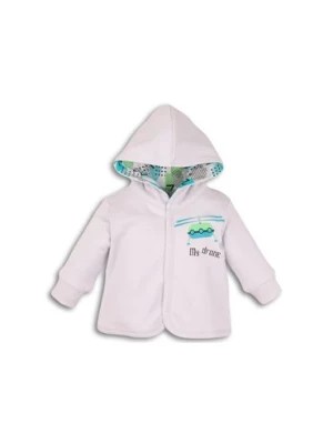 Zdjęcie produktu Bawełniana bluza niemowlęca dwustronna z kapturem - szara NINI