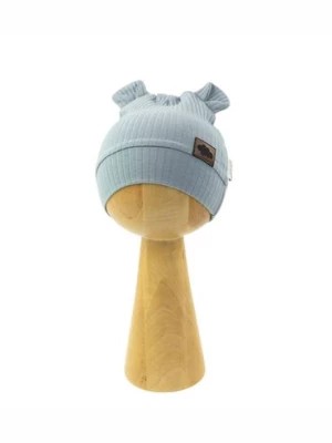 Zdjęcie produktu Bawełniana czapka chłopięca z uszkami w kolorze niebieskim Nicol