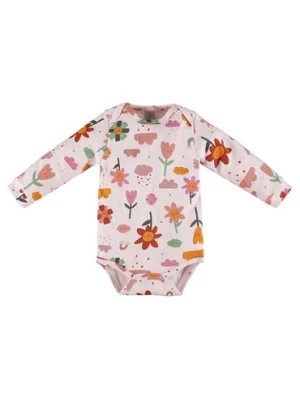 Zdjęcie produktu Bawełniane body niemowlęce w kwiatki z długim rękawem Up Baby