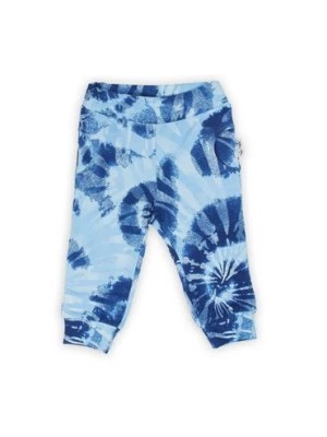 Zdjęcie produktu Bawełniane spodnie dresowe niemowlęce we wzory niebieskie Nicol