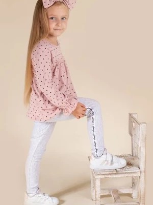 Zdjęcie produktu Bawełniane szare legginsy dziewczęce Nicol