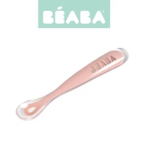 Zdjęcie produktu Beaba, Łyżeczka silikonowa old pink 4m+