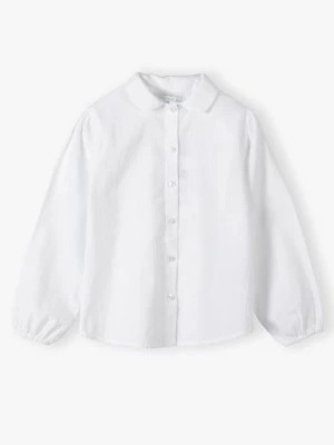 Zdjęcie produktu Biała elegancka koszula dziewczęca z długim rękawem - 5.10.15.
