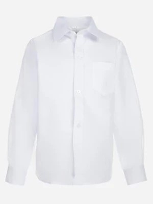 Zdjęcie produktu Biała Koszula z Długim Rękawem i Naszytą Kieszonką Lanyros