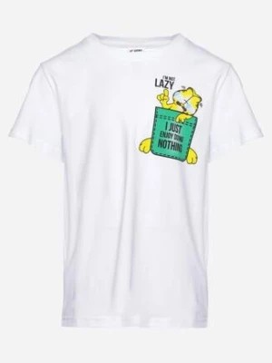 Zdjęcie produktu Biała Koszulka T-shirt z Nadrukiem z Kotem Palialia