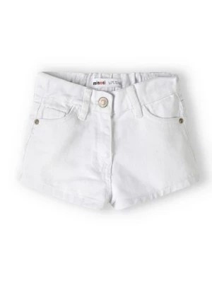 Zdjęcie produktu Białe krótkie spodenki jeansowe dla dziewczynki Minoti