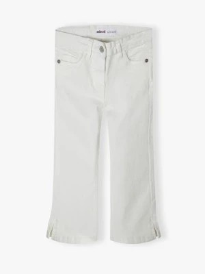 Zdjęcie produktu Białe spodnie jeansowe dziewczęce rozkloszowane Minoti