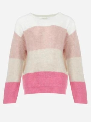 Zdjęcie produktu Biało-Różowy Sweter w Paski Tinyiko