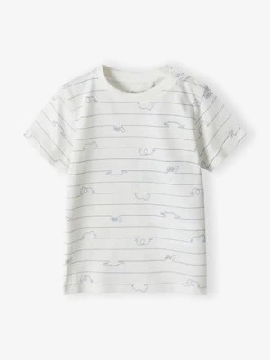 Zdjęcie produktu Biały niemowlęcy t-shirt w zwierzątka - 5.10.15.