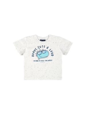 Zdjęcie produktu Biały t-shirt niemowlęcy z rekinem Quimby