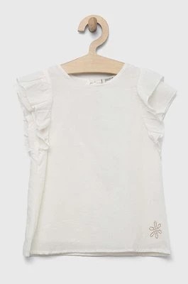 Zdjęcie produktu Birba&Trybeyond bluzka bawełniana dziecięca kolor biały gładka