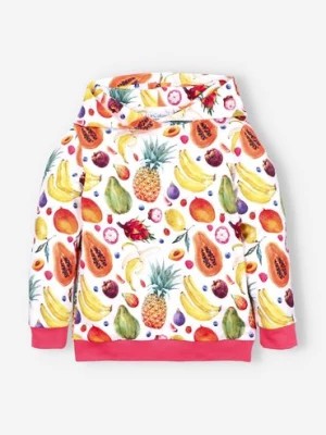 Zdjęcie produktu Bluza dresowa dziewczęca z kapturem - I Love Colors - Owoce
