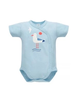 Zdjęcie produktu Body dla niemowlaka rozpinanae krótki rękaw Sailor niebieski Pinokio