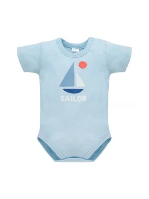 Zdjęcie produktu Body dla niemowlaka z krótkim rękawem Sailor niebieski Pinokio