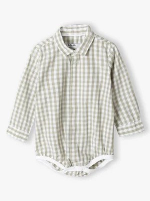 Zdjęcie produktu Body koszulowe dla niemowlaka - tkaninowe w kratkę - 5.10.15.