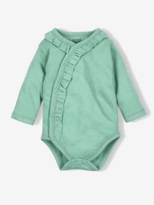 Zdjęcie produktu Body niemowlęce z bawełny organicznej dla dziewczynki - zielone - Nini NINI