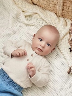 Zdjęcie produktu Body niemowlęce z długim rękawem - beżowe 5.10.15.