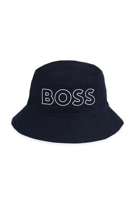 Zdjęcie produktu BOSS kapelusz dwustronny bawełniany dziecięcy kolor granatowy bawełniany Boss