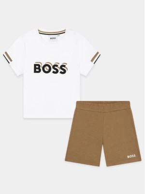 Zdjęcie produktu Boss Komplet t-shirt i spodenki J50624 M Beżowy Regular Fit