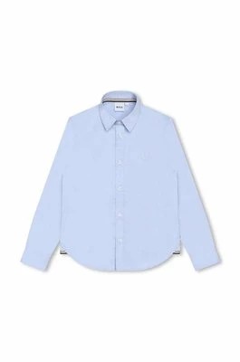 Zdjęcie produktu BOSS koszula bawełniana dziecięca kolor niebieski Boss