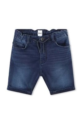 Zdjęcie produktu BOSS szorty jeansowe dziecięce kolor niebieski Boss