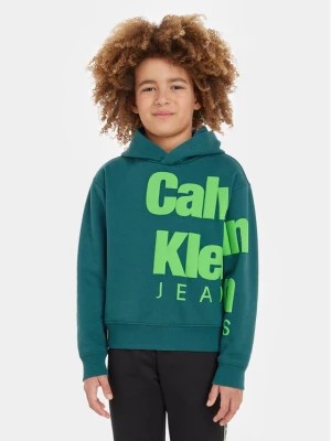 Zdjęcie produktu Calvin Klein Jeans Bluza Blown Up Logo IB0IB01860 Niebieski Regular Fit