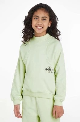 Zdjęcie produktu Calvin Klein Jeans bluza dziecięca kolor zielony gładka