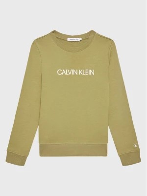 Zdjęcie produktu Calvin Klein Jeans Bluza Institutional Logo IU0IU00162 Zielony Regular Fit
