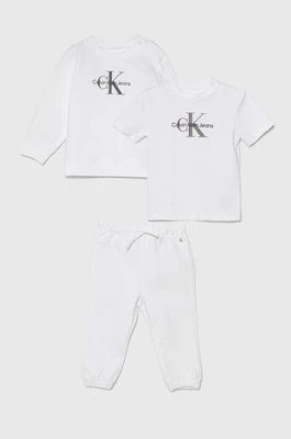 Zdjęcie produktu Calvin Klein Jeans komplet bawełniany niemowlęcy kolor biały