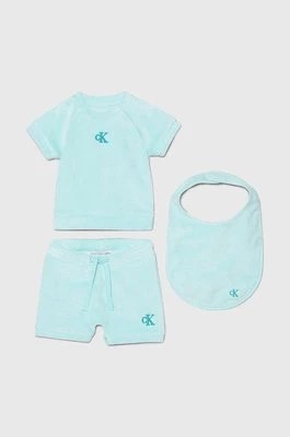 Zdjęcie produktu Calvin Klein Jeans komplet niemowlęcy kolor turkusowy