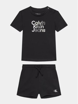 Zdjęcie produktu Calvin Klein Jeans Komplet t-shirt i spodenki Gradient Logo IN0IN00175 Czarny Regular Fit