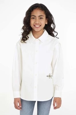 Zdjęcie produktu Calvin Klein Jeans koszula bawełniana dziecięca kolor biały