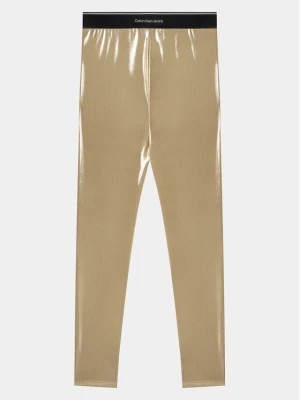 Zdjęcie produktu Calvin Klein Jeans Legginsy Metallic IG0IG02403 Złoty Slim Fit