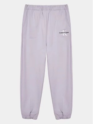 Zdjęcie produktu Calvin Klein Jeans Spodnie dresowe Monogram IG0IG02094 Fioletowy Regular Fit
