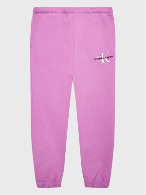 Zdjęcie produktu Calvin Klein Jeans Spodnie dresowe Monogram Off Placed IG0IG01854 Fioletowy Relaxed Fit