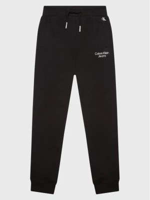 Zdjęcie produktu Calvin Klein Jeans Spodnie dresowe Stack Logo IB0IB01282 Czarny Regular Fit