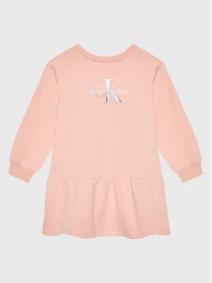 Zdjęcie produktu Calvin Klein Jeans Sukienka dzianinowa Gradient Monogram IG0IG01677 Różowy Relaxed Fit