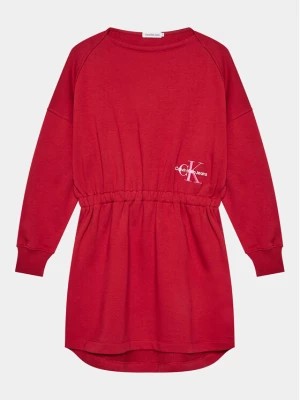 Zdjęcie produktu Calvin Klein Jeans Sukienka dzianinowa Monogram IG0IG02316 Czerwony Relaxed Fit