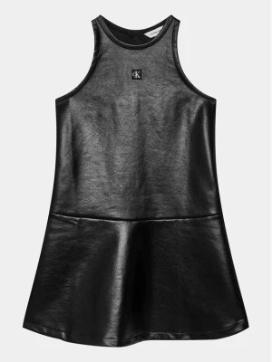Zdjęcie produktu Calvin Klein Jeans Sukienka z imitacji skóry Spacer IG0IG02312 Czarny Flare Fit