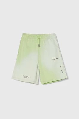 Zdjęcie produktu Calvin Klein Jeans szorty bawełniane dziecięce kolor zielony