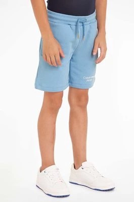 Zdjęcie produktu Calvin Klein Jeans szorty dziecięce kolor niebieski regulowana talia