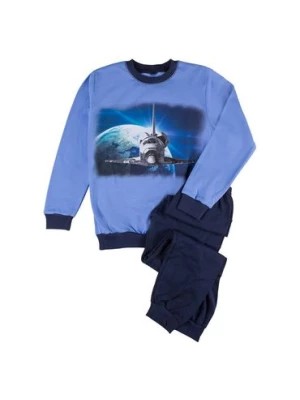 Zdjęcie produktu Chłopięca piżama niebiesko-granatowa ze statkiem kosmicznym TUP TUP
