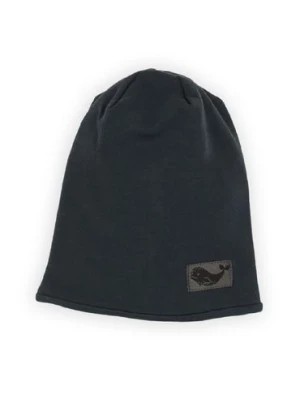 Zdjęcie produktu Ciemnoszara czapka beanie chłopięca z bawełny Nicol