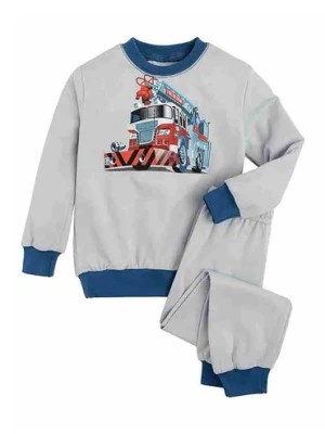 Zdjęcie produktu Ciepła piżama dla chłopca szara Tup Tup- wóz strażacki TUP TUP