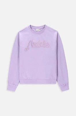 Zdjęcie produktu Coccodrillo bluza bawełniana dziecięca kolor fioletowy z aplikacją