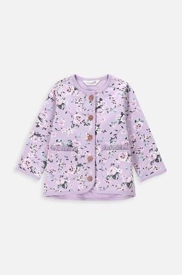 Zdjęcie produktu Coccodrillo bluza bawełniana niemowlęca kolor fioletowy wzorzysta