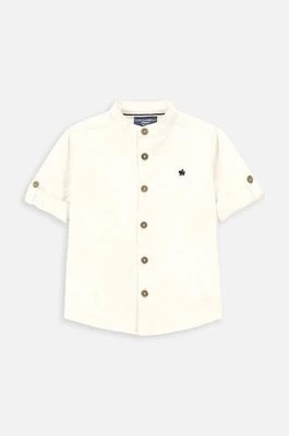 Zdjęcie produktu Coccodrillo koszula z domieszką lnu niemowlęca kolor biały