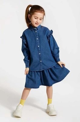 Zdjęcie produktu Coccodrillo spódnica jeansowa dziecięca kolor niebieski mini rozkloszowana